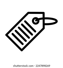 Tag Vector Line Icon Design