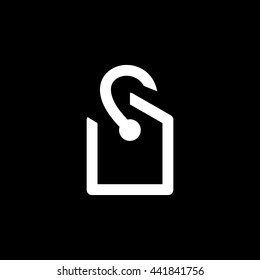 Tag vector minimal single flat icon. Price line vector icon for websites and mobile minimalistic flat design.