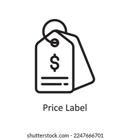  Tag Vector Outline Icon Design illustration. Product Management Symbol on White background EPS 10 File