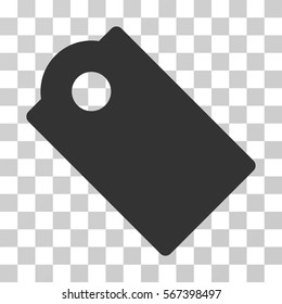 Tag vector pictogram. Illustration style is flat iconic gray symbol on a transparent background.