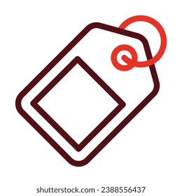 Tag Vector Thick Line Two Color Icons For Personal And Commercial Use.
