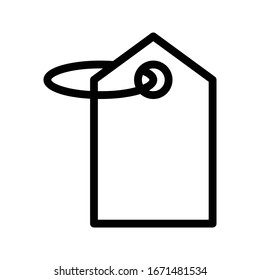 tag vector thin line icon 