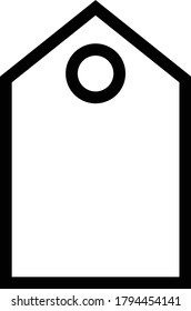 tag vector thin line icon 