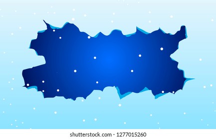tag in the wall in winter