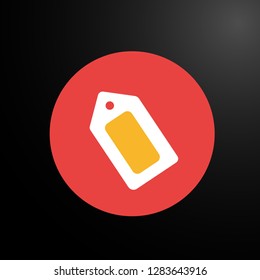 tag, web icon or user interface button, vector.