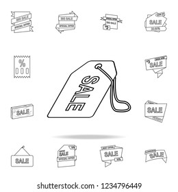 tag with the word sale icon. Detailed set of clearance sale icons. Premium graphic design. One of the collection icons for websites, web design, mobile app on white background