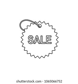 tag with the word sale icon. Element of sale signs for mobile concept and web apps. Thin line  icon for website design and development, app development. Premium icon on white background