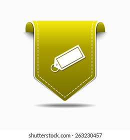 Tag Yellow Vector Icon Design