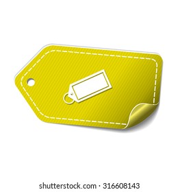 Tag Yellow Vector Icon Design