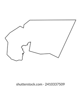 Tagant region map, administrative division of Mauritania. Vector illustration.