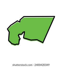 Tagant region of Mauritania vector map  design.