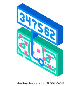tagged money isometric icon vector. tagged money sign. isolated symbol illustration