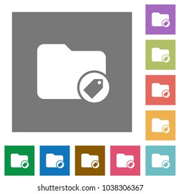 Tagging directory flat icons on simple color square backgrounds