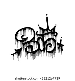 Tagging graffiti style 305 dripping marker vector illustration design 