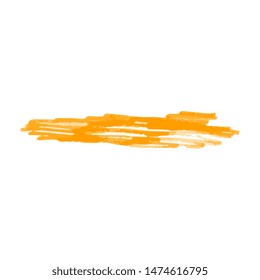 Tagging highlight marker or paint brush stroke texture realistic vector illustration isolated on white background. Abstract hand drawn element for grunge designed banners.