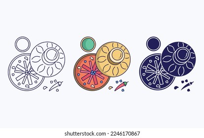 Tagine fine dining vector icon