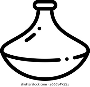 tagine icon. Thin Linear Style Design Isolated On White Background