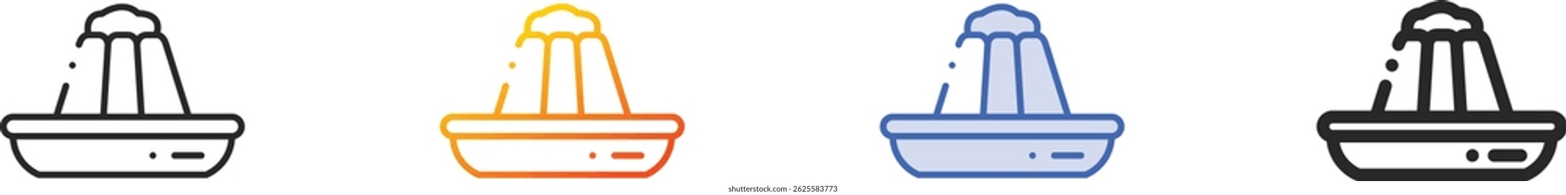tagine icon.Thin Linear, Farbverlauf, blauer Strich und fett Styling Design einzeln auf weißem Hintergrund