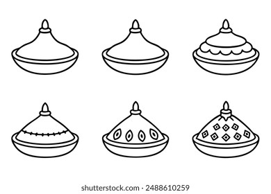 Tagine line art food lovers artwork