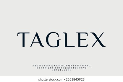 Vetor de Alfabeto Tipográfico com Fonte Taglex