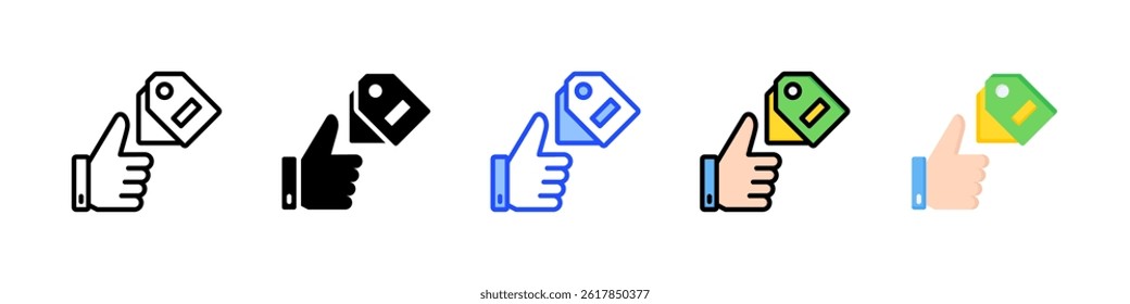 Tagline Icon Collection With Multiple Styles