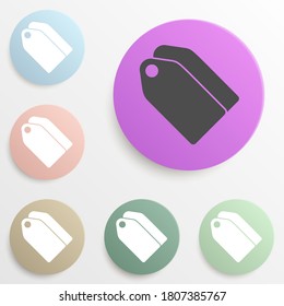 tags badge color set. Simple glyph, flat vector of web icons for ui and ux, website or mobile application