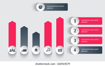 Tags for business design, infographics, reports, presentation, websites, vector illustration, eps10, easy to edit