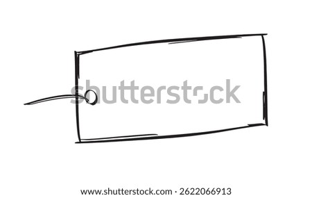 Tags card note drawing black color element design graphic label gift empty mockup sale business tags card note paper sale business price message shopping product rope name card company branding mockup
