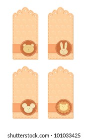 tags collection with little animals
