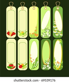 tags with flowers
