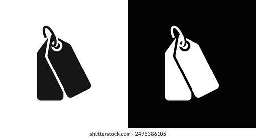 Tags icon flat line symbol set.