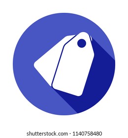 tags icon in Flat long shadow style