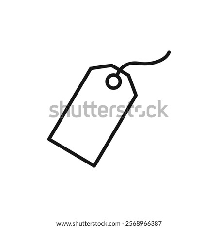 Tags icon Isolated flat vector in outline