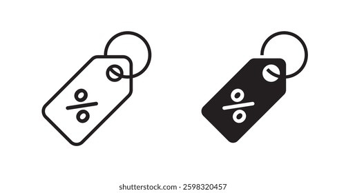 Tags icon outlined icon vector collection.