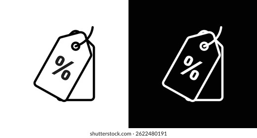 Tags icon shape graphic simple plain clipart symbol. thin line outline art