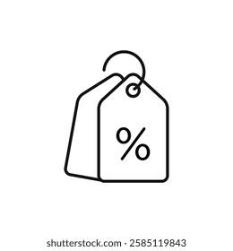 Tags icon. simple thin line vector icon