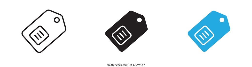 Tags icon thin line illustration