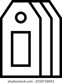 tags icon. Thin linear style design isolated on white background