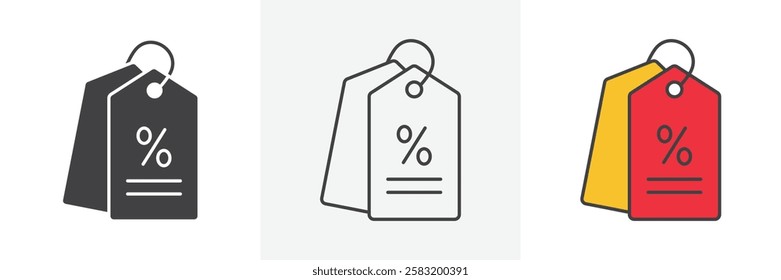 Tags icons pack for website designs