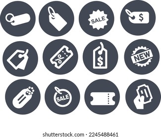 etiquetas iconos etiqueta de diseño vectorial