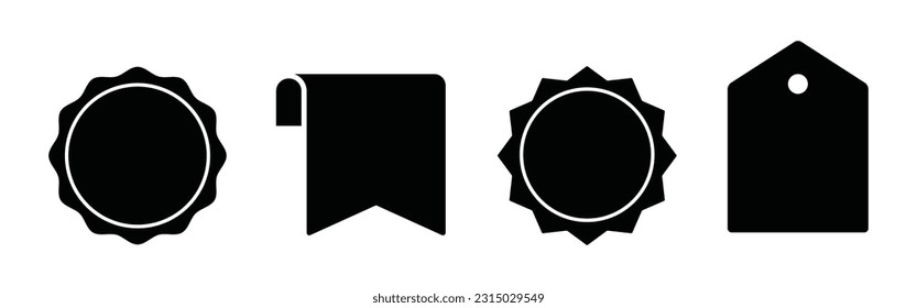 Tags label icon. Price label icon. Discount label icon, vector illustration