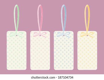 Tags in pastel colors