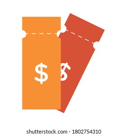 tags with price line and fill style icon vector illustration design