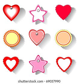 Tags set. Design elements. Vector illustration.