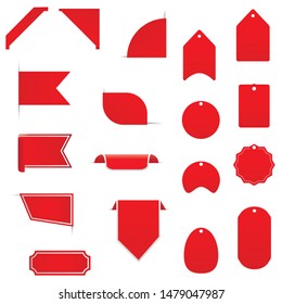 Tags set. Vector badges and labels isolated. Labels for banners and posters design. 