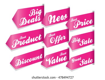 Tags, Sticker & labels discount, Best Product and others