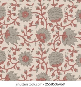 The tags suggest it relates to clothing and fabric design, emphasizing floral elements that could be used in fashion or as wrapping paper. This pattern is likely vibrant and decorative