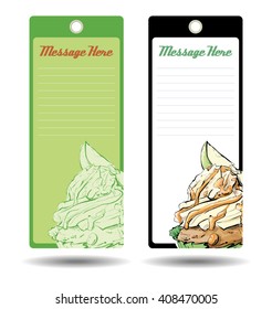 Tags with tasty cupcake. Vector illustration.