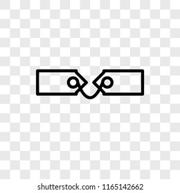 Tags vector icon isolated on transparent background, Tags logo concept