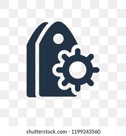 Tags vector icon isolated on transparent background, Tags transparency concept can be used web and mobile